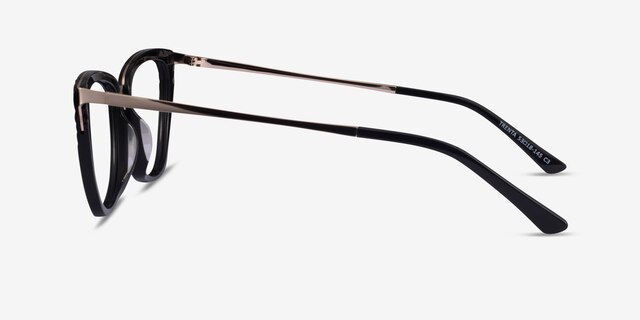 Trenta Black Gold AcétateMontures de lunettes de vue d'EyeBuyDirect, Vue de Côté