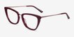 Trenta Burgundy Gold AcetateEyeglass Frames from EyeBuyDirect, Angle View
