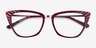 Trenta Burgundy Gold AcetateEyeglass Frames from EyeBuyDirect, Closed View
