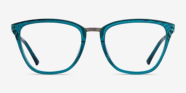 Azur Aqua Silver Acetate Eyeglass Frames