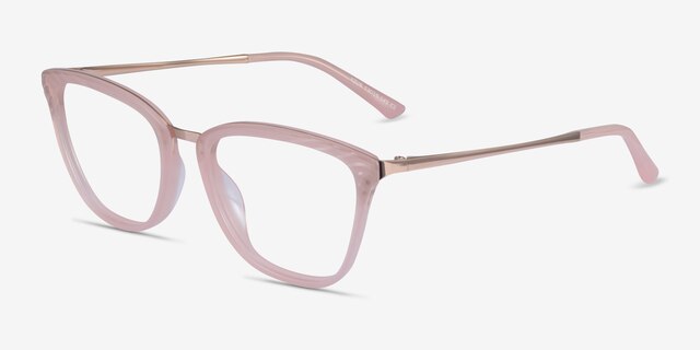 Azur Rose AcétateMontures de lunettes de vue d'EyeBuyDirect, Vue d'Angle