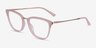 Azur Rose AcétateMontures de lunettes de vue d'EyeBuyDirect, Vue d'Angle