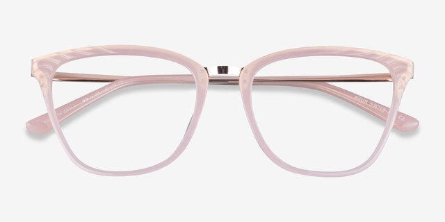 Azur Rose AcétateMontures de lunettes de vue d'EyeBuyDirect, Vue Rapprochée