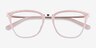 Azur Rose AcétateMontures de lunettes de vue d'EyeBuyDirect, Vue Rapprochée