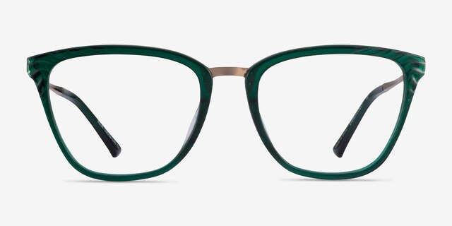 Azur Clear Green AcetateEyeglass Frames from EyeBuyDirect, Front View