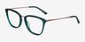 Azur Clear Green AcetateEyeglass Frames from EyeBuyDirect, Angle View