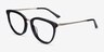 Momentous Black AcetateEyeglass Frames from EyeBuyDirect, Angle View