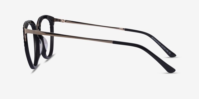 Momentous Black AcetateEyeglass Frames from EyeBuyDirect, Side View