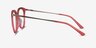 Momentous Clear Pink AcetateEyeglass Frames from EyeBuyDirect, Side View