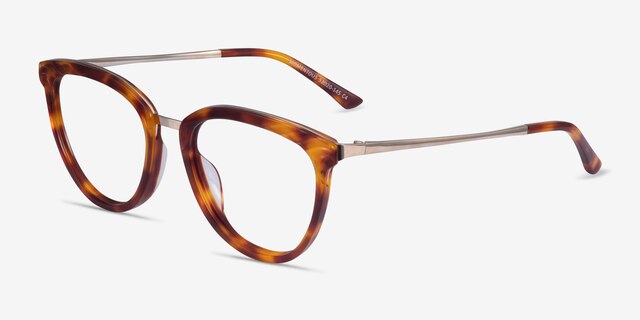 Momentous Tortoise AcetateEyeglass Frames from EyeBuyDirect, Angle View