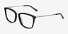 Grande Black Gold AcetateEyeglass Frames from EyeBuyDirect, Angle View