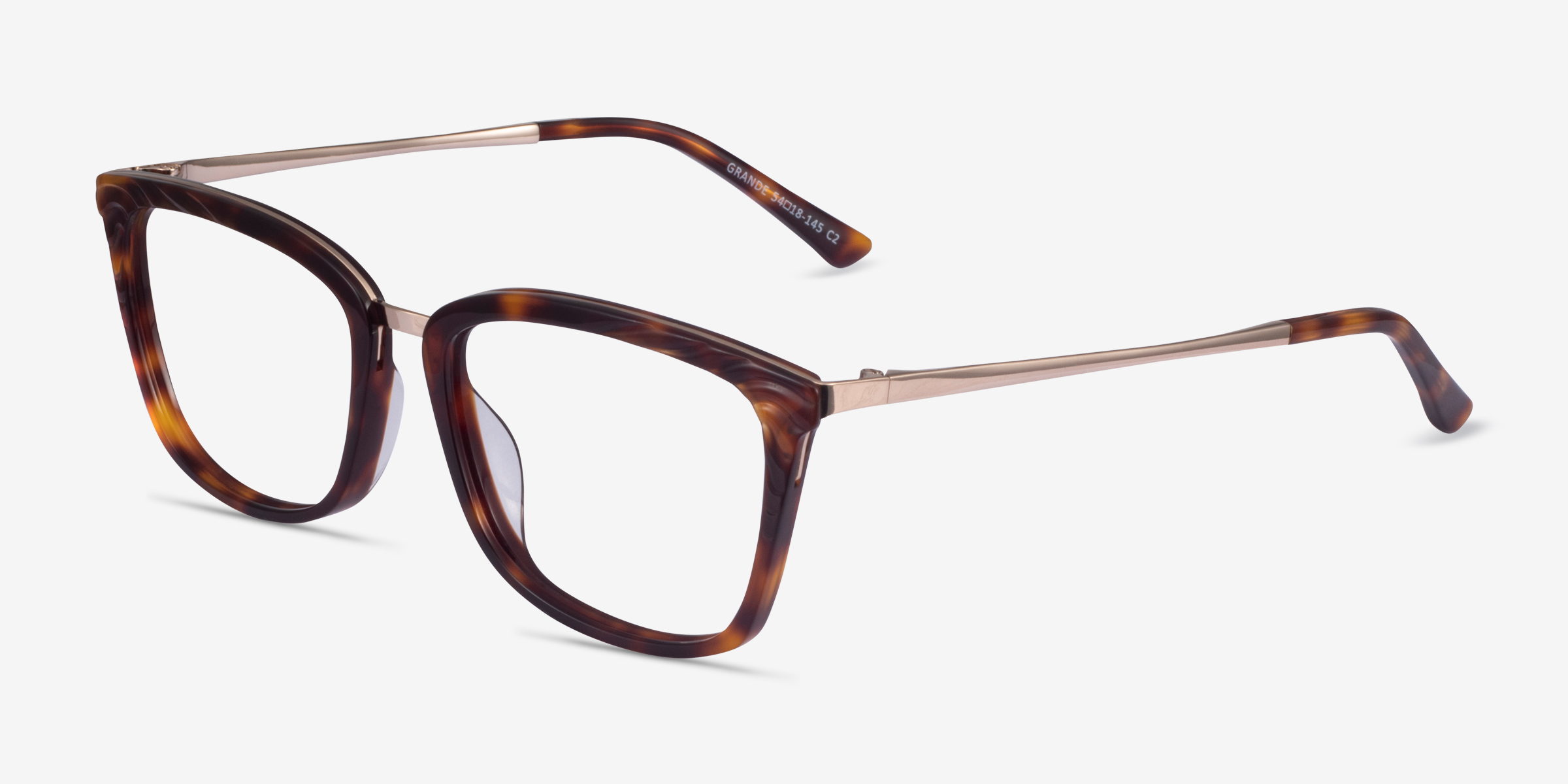 Grande Rectangle Tortoise Gold Full Rim Eyeglasses Eyebuydirect Canada