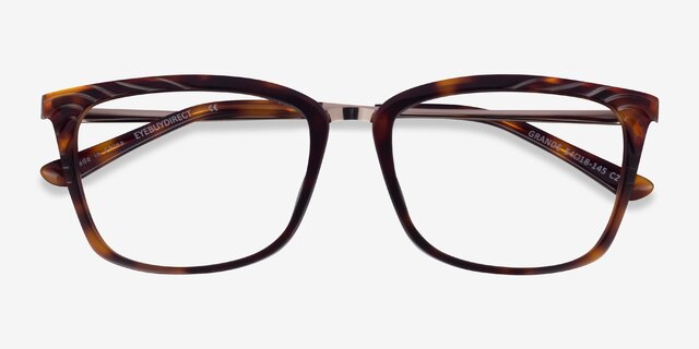 Grande Tortoise Gold AcetateEyeglass Frames from EyeBuyDirect, Closed View