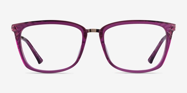 Grande Purple Gold Acétate Montures de lunettes de vue