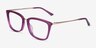 Grande Purple Gold AcetateEyeglass Frames from EyeBuyDirect, Angle View
