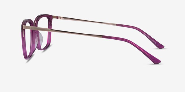 Grande Purple Gold AcetateEyeglass Frames from EyeBuyDirect, Side View