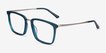 Metaphor Teal AcetateEyeglass Frames from EyeBuyDirect, Angle View
