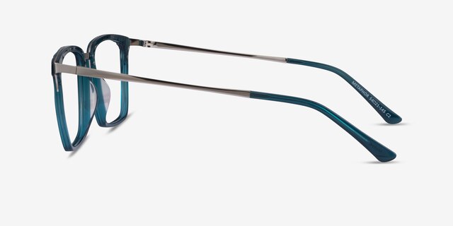 Metaphor Teal AcetateEyeglass Frames from EyeBuyDirect, Side View