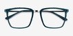 Metaphor Teal AcetateEyeglass Frames from EyeBuyDirect, Closed View