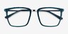 Metaphor Teal AcetateEyeglass Frames from EyeBuyDirect, Closed View