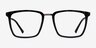 Metaphor Black AcetateEyeglass Frames from EyeBuyDirect, Front View
