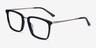 Metaphor Black AcetateEyeglass Frames from EyeBuyDirect, Angle View