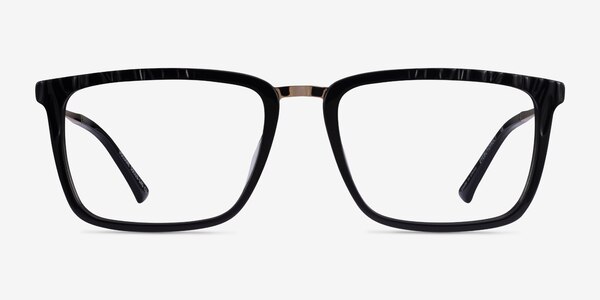 Volume Black Gold Acétate Montures de lunettes de vue