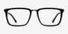 Volume Black Gold AcetateEyeglass Frames from EyeBuyDirect, Front View