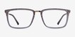 Volume Clear Gray AcetateEyeglass Frames from EyeBuyDirect, Front View