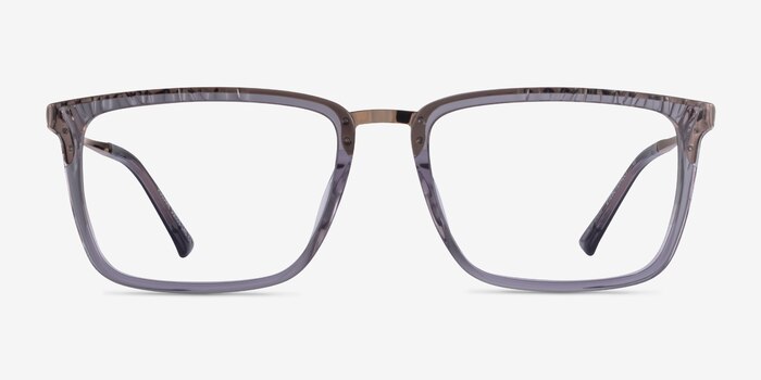 Volume Clear Gray Acetate Eyeglass Frames from EyeBuyDirect