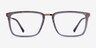 Volume Clear Gray AcetateEyeglass Frames from EyeBuyDirect, Front View