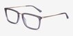 Volume Clear Gray AcetateEyeglass Frames from EyeBuyDirect, Angle View