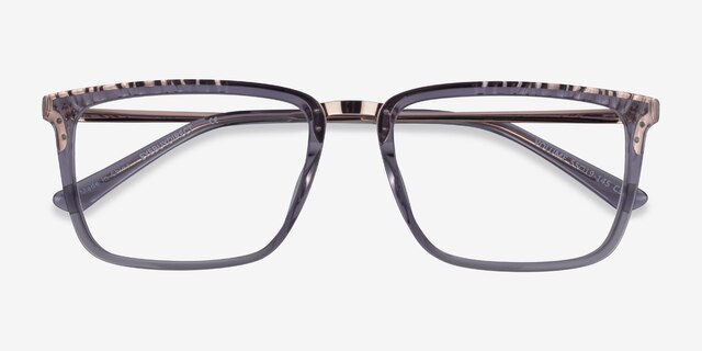Volume Clear Gray AcetateEyeglass Frames from EyeBuyDirect, Closed View