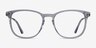 Astute Clear Gray AcétateMontures de lunettes de vue d'EyeBuyDirect, Vue de Face