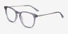 Astute Clear Gray AcétateMontures de lunettes de vue d'EyeBuyDirect, Vue d'Angle