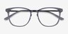 Astute Clear Gray AcétateMontures de lunettes de vue d'EyeBuyDirect, Vue Rapprochée
