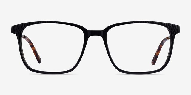 Venti Black AcetateEyeglass Frames from EyeBuyDirect, Front View