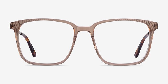 Venti Clear Brown AcétateMontures de lunettes de vue d'EyeBuyDirect, Vue de Face