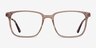 Venti Clear Brown AcétateMontures de lunettes de vue d'EyeBuyDirect, Vue de Face
