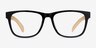 Reserve Black & Light Wood AcetateEyeglass Frames from EyeBuyDirect, Front View