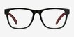 Reserve Green & Red Wood AcetateEyeglass Frames from EyeBuyDirect, Front View