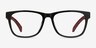 Reserve Green & Red Wood AcetateEyeglass Frames from EyeBuyDirect, Front View