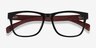 Reserve Green & Red Wood AcetateEyeglass Frames from EyeBuyDirect, Closed View