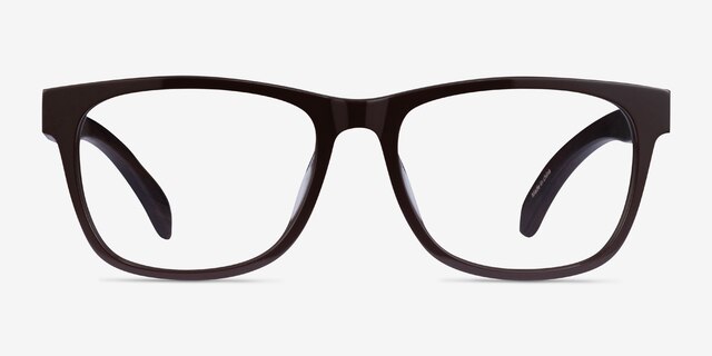 Reserve Brown & Dark Wood AcetateEyeglass Frames from EyeBuyDirect, Front View
