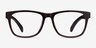 Reserve Brown & Dark Wood AcetateEyeglass Frames from EyeBuyDirect, Front View