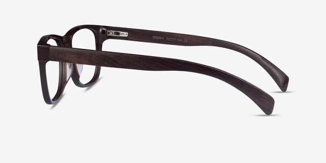 Reserve Brown & Dark Wood AcetateEyeglass Frames from EyeBuyDirect, Side View