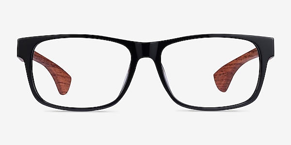 Taiga Black & Wood Acetate Eyeglass Frames