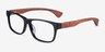 Taiga Black & Wood AcetateEyeglass Frames from EyeBuyDirect, Angle View