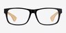 Taiga Black & Light Wood AcetateEyeglass Frames from EyeBuyDirect, Front View
