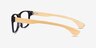 Taiga Black & Light Wood AcetateEyeglass Frames from EyeBuyDirect, Side View